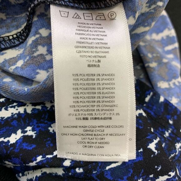 MICHAEL Michael Kors along Sleeve Blue Black Top Size Large (q1) - Picture 6 of 7